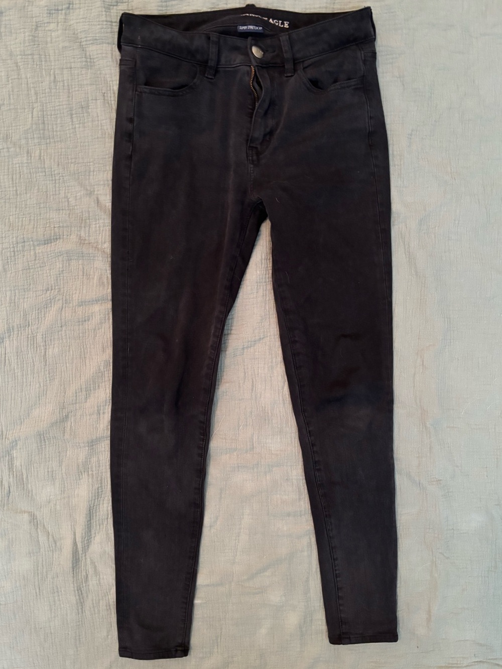 American Eagle Outfitters Black High Rise Jegging Super Stretch X Skinny Jeans 4